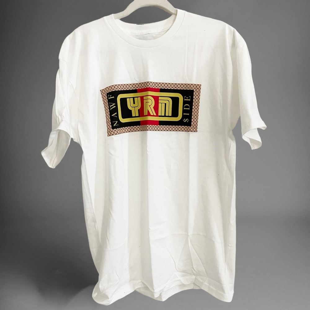 NWT YRN Migos Nawf Side Box Beige T-Shirt Large